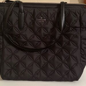 Kate Spade Black Quilted Tote Bag